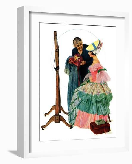 "Dressmaker", January 31,1931-Norman Rockwell-Framed Giclee Print