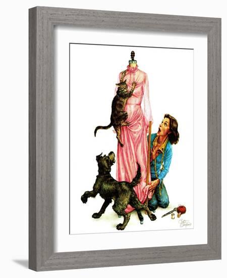 "Dressmaker," May/June 1983-Scott Gustafson-Framed Giclee Print