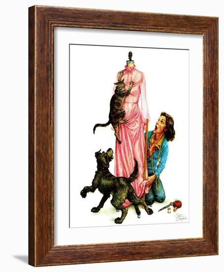 "Dressmaker," May/June 1983-Scott Gustafson-Framed Giclee Print