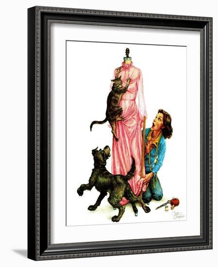 "Dressmaker," May/June 1983-Scott Gustafson-Framed Giclee Print