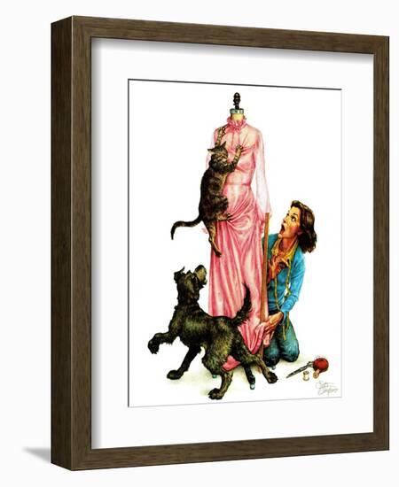 "Dressmaker," May/June 1983-Scott Gustafson-Framed Giclee Print