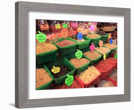 Dried Beans, Food Market, Oaxaca City, Oaxaca, Mexico, North America-Wendy Connett-Framed Photographic Print