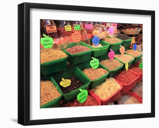 Dried Beans, Food Market, Oaxaca City, Oaxaca, Mexico, North America-Wendy Connett-Framed Photographic Print