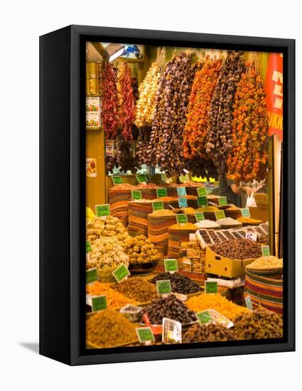 Dried Fruit and Spices for Sale, Spice Market, Istanbul, Turkey-Darrell Gulin-Framed Premier Image Canvas