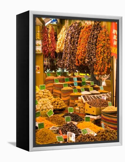 Dried Fruit and Spices for Sale, Spice Market, Istanbul, Turkey-Darrell Gulin-Framed Premier Image Canvas