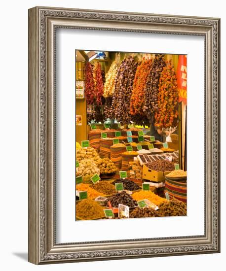 Dried Fruit and Spices for Sale, Spice Market, Istanbul, Turkey-Darrell Gulin-Framed Photographic Print