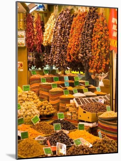 Dried Fruit and Spices for Sale, Spice Market, Istanbul, Turkey-Darrell Gulin-Mounted Photographic Print