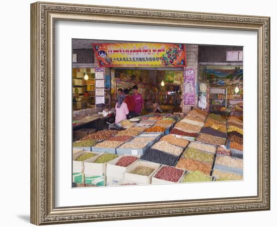 Dried Fruit Being Sold at the Sunday Market, Kashgar City, Xinjiang Provice, China, Asia-Christian Kober-Framed Photographic Print