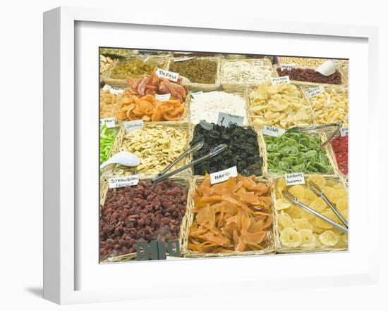 Dried Fruit for Sale at Market, Florence, Tuscany, Italy-Rob Tilley-Framed Photographic Print