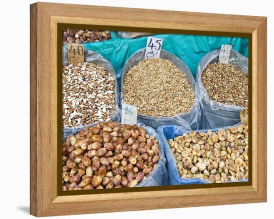 Dried Fruit For Sale, Souk in the Medina, Marrakech, Morocco, North Africa, Africa-Nico Tondini-Framed Premier Image Canvas