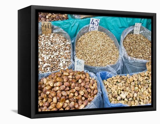 Dried Fruit For Sale, Souk in the Medina, Marrakech, Morocco, North Africa, Africa-Nico Tondini-Framed Premier Image Canvas