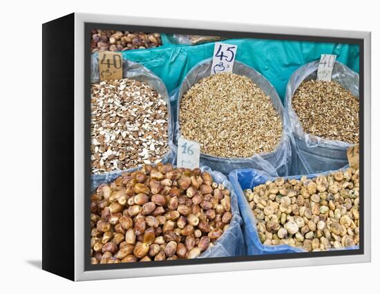 Dried Fruit For Sale, Souk in the Medina, Marrakech, Morocco, North Africa, Africa-Nico Tondini-Framed Premier Image Canvas