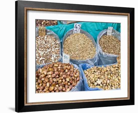 Dried Fruit For Sale, Souk in the Medina, Marrakech, Morocco, North Africa, Africa-Nico Tondini-Framed Photographic Print