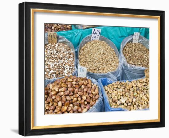 Dried Fruit For Sale, Souk in the Medina, Marrakech, Morocco, North Africa, Africa-Nico Tondini-Framed Photographic Print