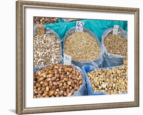 Dried Fruit For Sale, Souk in the Medina, Marrakech, Morocco, North Africa, Africa-Nico Tondini-Framed Photographic Print