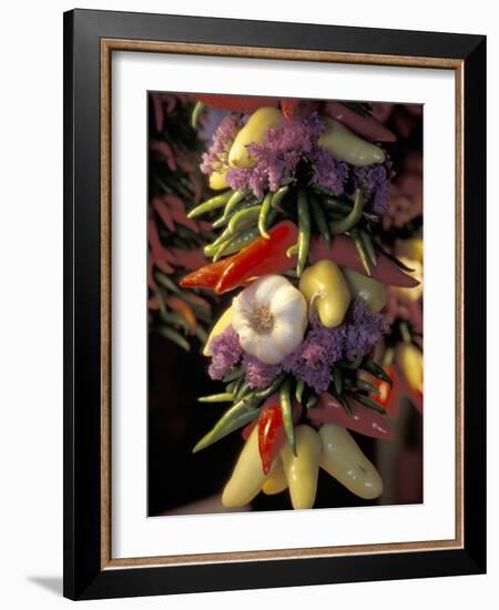 Dried Jalepeno Peppers and Garlic at Pike Place Market, Seattle, Washington, USA-Merrill Images-Framed Photographic Print