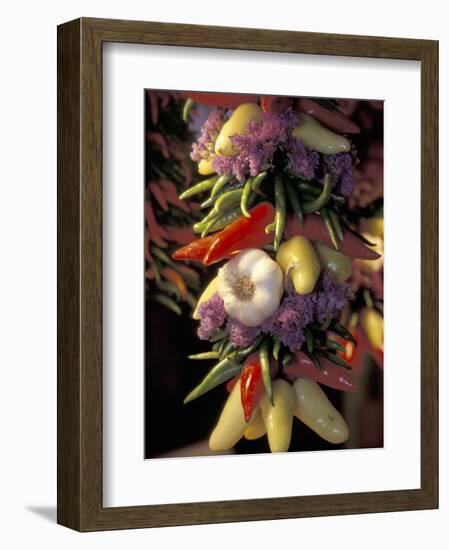 Dried Jalepeno Peppers and Garlic at Pike Place Market, Seattle, Washington, USA-Merrill Images-Framed Photographic Print