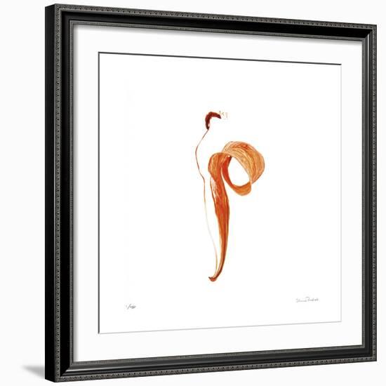 Dried Orange Lily Petal Abstract No 118-Shams Rasheed-Framed Giclee Print