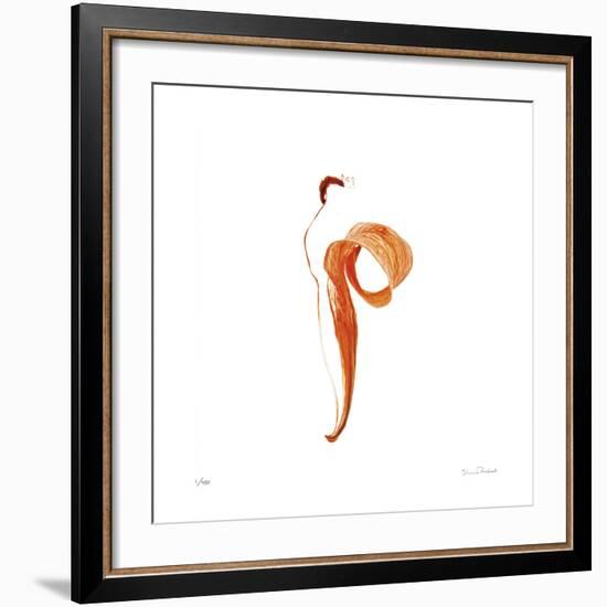 Dried Orange Lily Petal Abstract No 118-Shams Rasheed-Framed Giclee Print