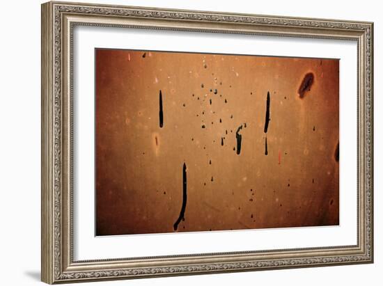 Dried Paint on a Rusted Door-null-Framed Photo