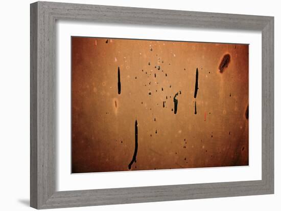 Dried Paint on a Rusted Door-null-Framed Photo