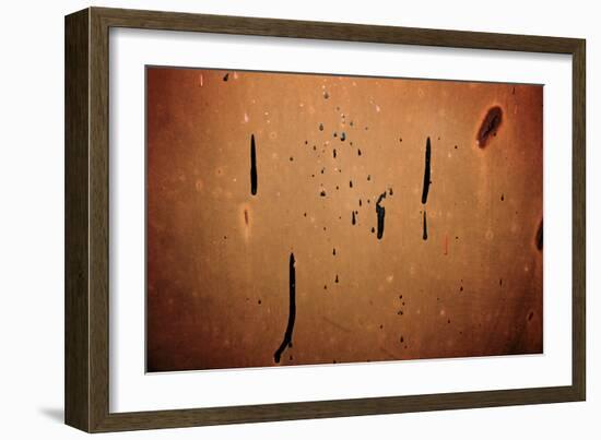 Dried Paint on a Rusted Door-null-Framed Photo