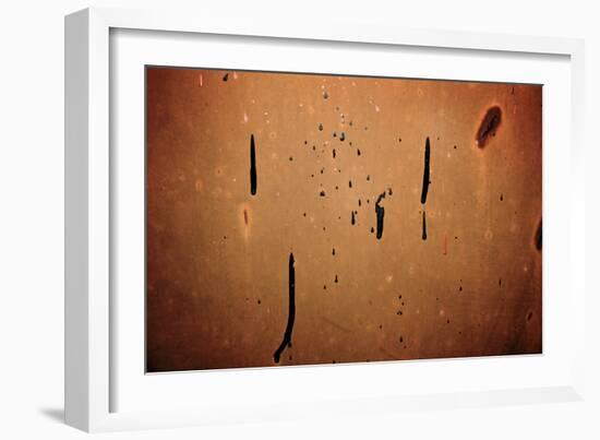 Dried Paint on a Rusted Door-null-Framed Photo