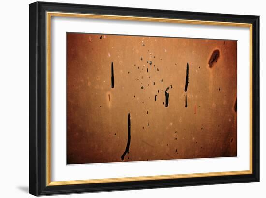 Dried Paint on a Rusted Door-null-Framed Photo