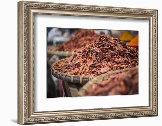Dried Red Chillies for Sale at Pyin Oo Lwin (Pyin U Lwin) Market, Myanmar (Burma), Asia-Matthew Williams-Ellis-Framed Photographic Print