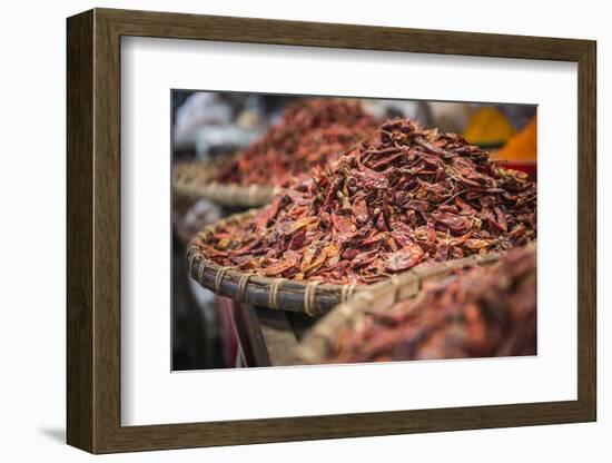 Dried Red Chillies for Sale at Pyin Oo Lwin (Pyin U Lwin) Market, Myanmar (Burma), Asia-Matthew Williams-Ellis-Framed Photographic Print