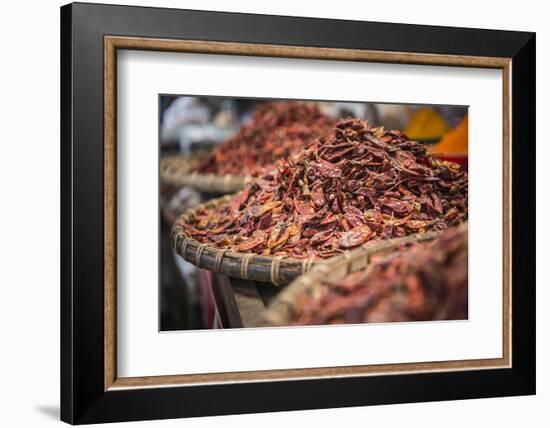 Dried Red Chillies for Sale at Pyin Oo Lwin (Pyin U Lwin) Market, Myanmar (Burma), Asia-Matthew Williams-Ellis-Framed Photographic Print