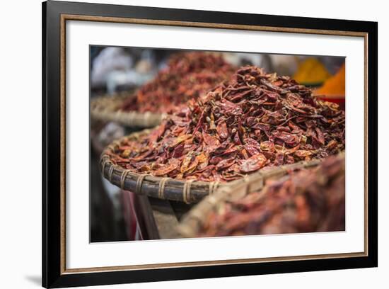 Dried Red Chillies for Sale at Pyin Oo Lwin (Pyin U Lwin) Market, Myanmar (Burma), Asia-Matthew Williams-Ellis-Framed Photographic Print