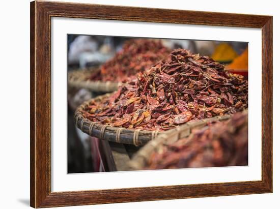 Dried Red Chillies for Sale at Pyin Oo Lwin (Pyin U Lwin) Market, Myanmar (Burma), Asia-Matthew Williams-Ellis-Framed Photographic Print