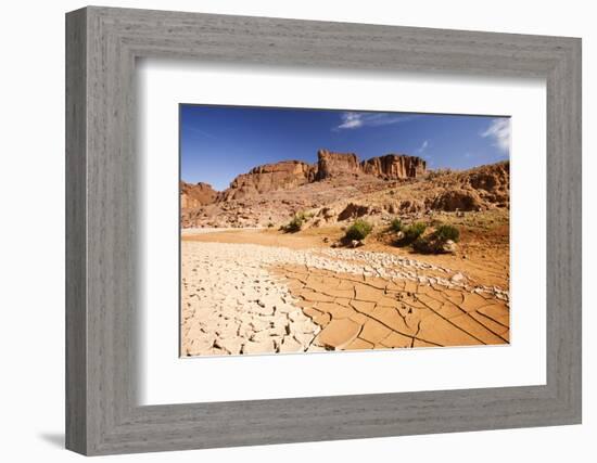 Dried up river bed in the Anti Atlas mountains of Morocco, North Africa-Ashley Cooper-Framed Photographic Print