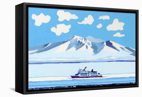 drift ice ship-Hiroyuki Izutsu-Framed Premier Image Canvas