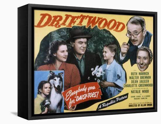 Driftwood, Ruth Warrick, Dean Jagger, Natalie Wood, Walter Brennan, Charlotte Greenwood, 1947-null-Framed Stretched Canvas