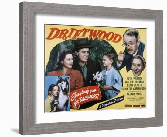 Driftwood, Ruth Warrick, Dean Jagger, Natalie Wood, Walter Brennan, Charlotte Greenwood, 1947-null-Framed Photo