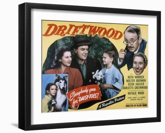 Driftwood, Ruth Warrick, Dean Jagger, Natalie Wood, Walter Brennan, Charlotte Greenwood, 1947-null-Framed Photo