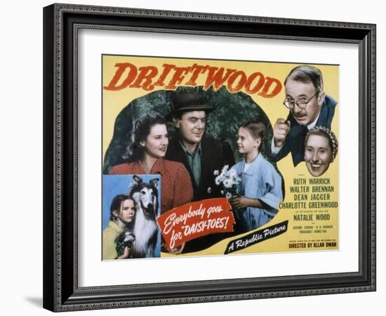 Driftwood, Ruth Warrick, Dean Jagger, Natalie Wood, Walter Brennan, Charlotte Greenwood, 1947-null-Framed Photo