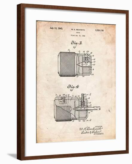 Drill Chuck 1943 Patent-Cole Borders-Framed Art Print