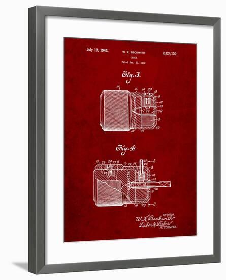 Drill Chuck 1943 Patent-Cole Borders-Framed Art Print