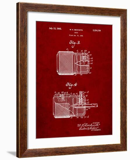 Drill Chuck 1943 Patent-Cole Borders-Framed Art Print