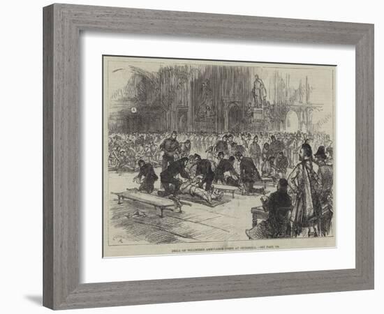 Drill of Volunteer Ambulance Corps at Guildhall-Charles Robinson-Framed Giclee Print