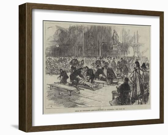 Drill of Volunteer Ambulance Corps at Guildhall-Charles Robinson-Framed Giclee Print