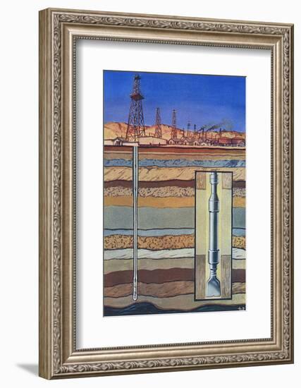 Drilling an Oil Well - Boring by Turbine-null-Framed Photographic Print