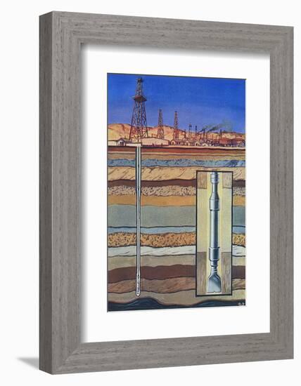 Drilling an Oil Well - Boring by Turbine-null-Framed Photographic Print