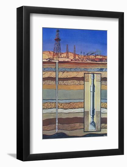 Drilling an Oil Well - Boring by Turbine-null-Framed Photographic Print