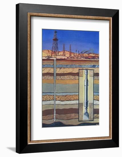 Drilling an Oil Well - Boring by Turbine-null-Framed Photographic Print