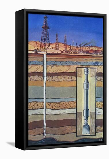 Drilling an Oil Well - Boring by Turbine-null-Framed Premier Image Canvas