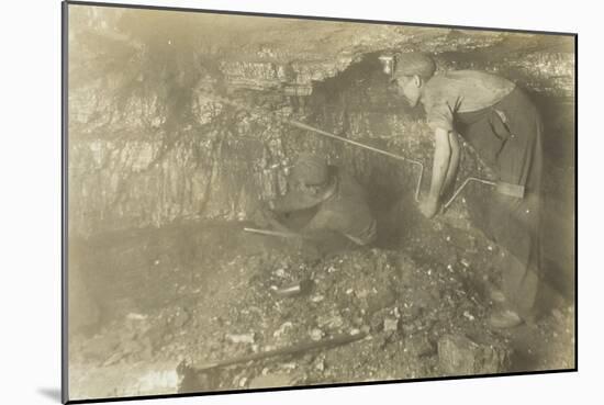 Drilling for a Shot: Old-Fashioned Way of Mining Coal, 1921-Lewis Wickes Hine-Mounted Giclee Print